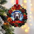 Weimaraner Wreath Christmas Decoration